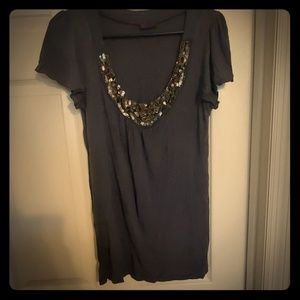 Gray Fashion Top